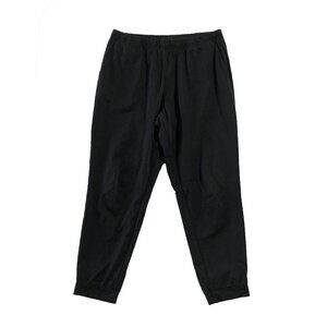 Uniqlo Jogger Pants Mens XL Black Dark Wash Pockets Elastic Waist Drawstring